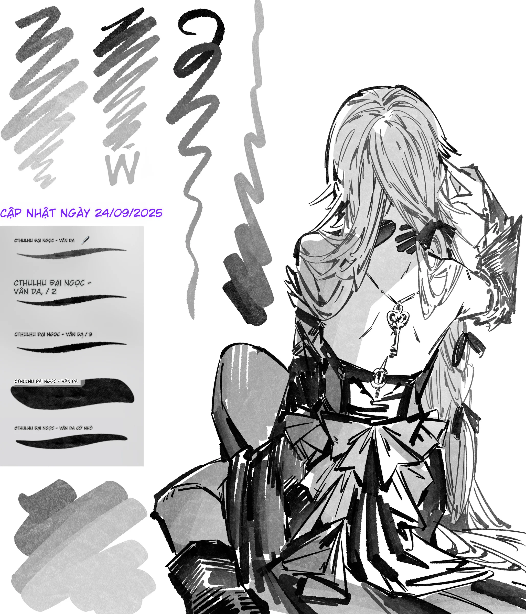 Bộ brush Procreate G-pen Điện Tử Nhị Nguyên - image 7