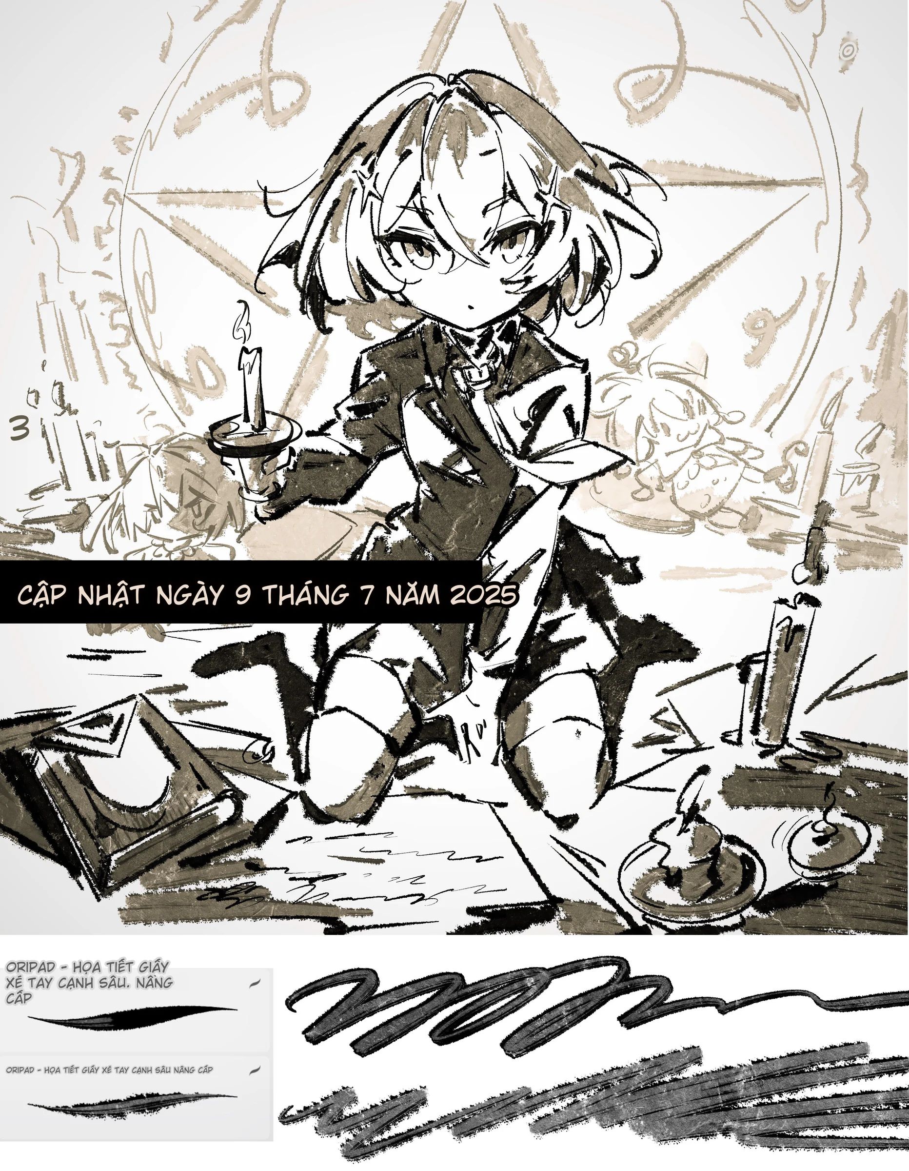 Bộ brush Procreate G-pen Điện Tử Nhị Nguyên - image 8