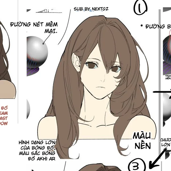 Bước 1 khóa màu nền cho nhân vật Anime trước khi đổ bóng
