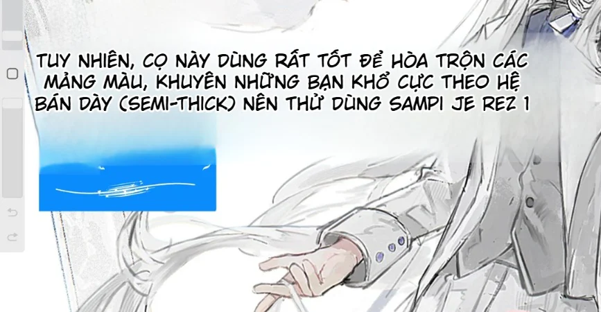 Ảnh crop phần hướng dẫn brush Sampi Je Rez 1 dùng để hòa trộn các mảng màu cho phong cách bán dày semi-thick.