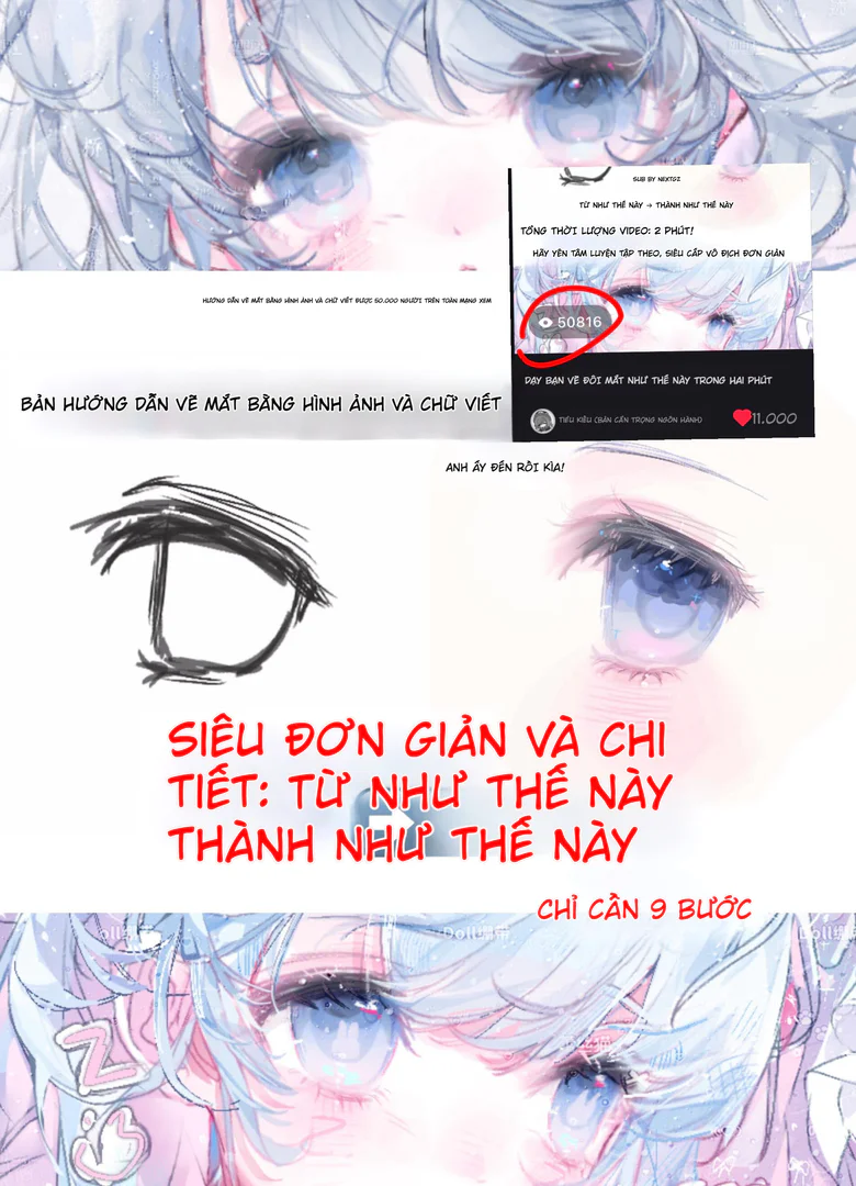 Cách vẽ mắt anime đẹp bằng hình ảnh: hướng dẫn chi tiết 9 bước cho người mới